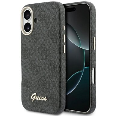iPhone 17 Guess 4G Script MagSafe dėklas – juodas iPhone 17 Guess 4G Script MagSafe dėklas – juodas