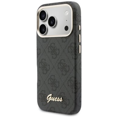 iPhone 17 Pro Guess 4G Script MagSafe dėklas – juodas 1
