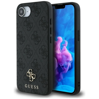 Guess 4G Small 4G and Classic MagSafe Dėklas skirtas iPhone 16e - Juodas