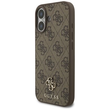 iPhone 17 Guess 4G Small Classic Logo MagSafe dėklas – rudas 1