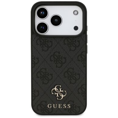 iPhone 17 Pro Guess 4G Small Classic Logo MagSafe dėklas – juodas 2 iPhone 17 Pro Guess 4G Small Classic Logo MagSafe dėklas – juodas 2
