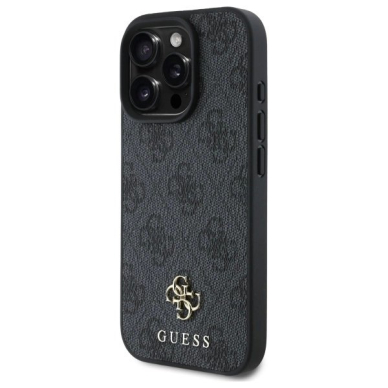 iPhone 16 Pro Guess 4G Small Classic MagSafe dėklas - juodas 1 iPhone 16 Pro Guess 4G Small Classic MagSafe dėklas - juodas 1