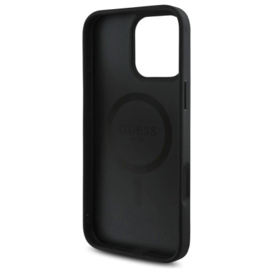 iPhone 16 Pro Guess 4G Small Classic MagSafe dėklas - juodas 6