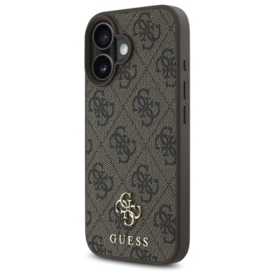 iPhone 16 Guess 4G Small Classic MagSafe dėklas - rudas 1 iPhone 16 Guess 4G Small Classic MagSafe dėklas - rudas 1