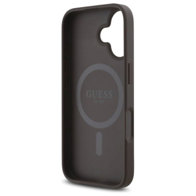 iPhone 16 Guess 4G Small Classic MagSafe dėklas - rudas 6