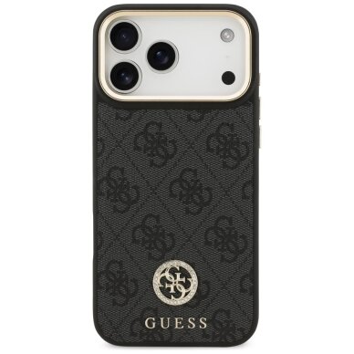 iPhone 17 Pro Max Guess 4G Strass Logo & Big Strap Metal Buttons MagSafe dėklas – juodas 2 iPhone 17 Pro Max Guess 4G Strass Logo & Big Strap Metal Buttons MagSafe dėklas – juodas 2