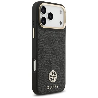 iPhone 17 Pro Max Guess 4G Strass Logo & Big Strap Metal Buttons MagSafe dėklas – juodas 3 iPhone 17 Pro Max Guess 4G Strass Logo & Big Strap Metal Buttons MagSafe dėklas – juodas 3