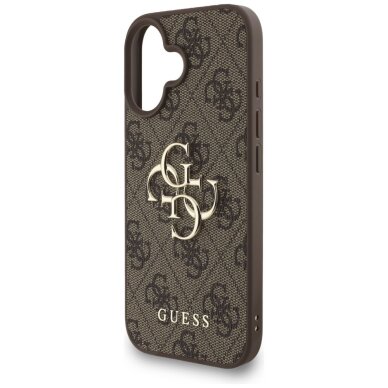 iPhone 16 dėklas Guess 4G Strap 4G Classic Logo – rudas 5 iPhone 16 dėklas Guess 4G Strap 4G Classic Logo – rudas 5
