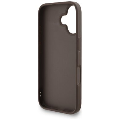 iPhone 16 dėklas Guess 4G Strap 4G Classic Logo – rudas 6