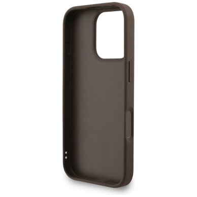 iPhone 16 Pro Max dėklas Guess 4G Strap 4G Classic Logo – rudas 6