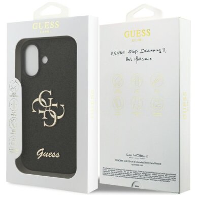 iPhone 17 dėklas Guess 4G Strap su Classic Logo – juodas 7