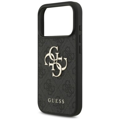 iPhone 17 Pro dėklas Guess 4G Strap Classic Logo – juodas 5