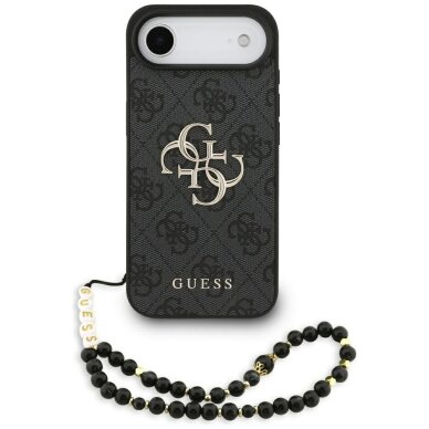 iPhone Air dėklas Guess 4G Strap 4G Classic Logo – juodas