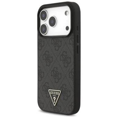 iPhone 17 Pro Guess 4G Strap Triangle Logo MagSafe dėklas – juodas 2