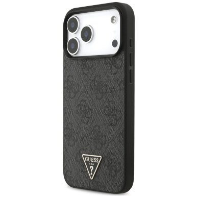 iPhone 17 Pro Max Guess 4G Strap Triangle Logo MagSafe dėklas – juodas 2
