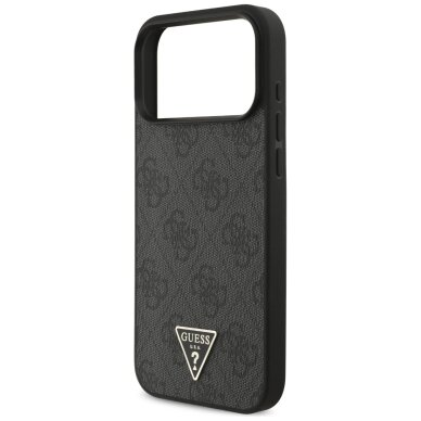 iPhone 17 Pro Max Guess 4G Strap Triangle Logo MagSafe dėklas – juodas 5