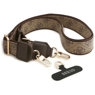 iPhone 17 Guess 4G Strass Logo & Big Strap Metal Buttons MagSafe dėklas – rudas 7