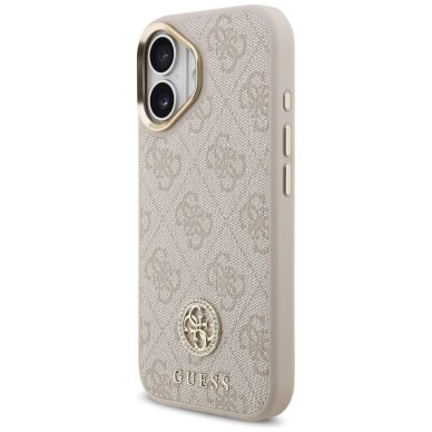 iPhone 17 dėklas Guess 4G Strass Logo & Big Strap Metal Buttons, MagSafe – rožinis 1 iPhone 17 dėklas Guess 4G Strass Logo & Big Strap Metal Buttons, MagSafe – rožinis 1