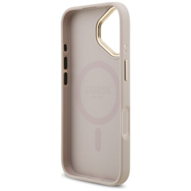 iPhone 17 dėklas Guess 4G Strass Logo & Big Strap Metal Buttons, MagSafe – rožinis 6 iPhone 17 dėklas Guess 4G Strass Logo & Big Strap Metal Buttons, MagSafe – rožinis 6