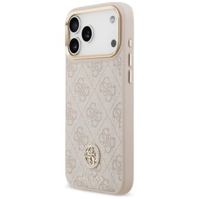 iPhone 17 Pro Max dėklas Guess 4G Strass Logo & Big Strap Metal Buttons MagSafe – rožinis 1 iPhone 17 Pro Max dėklas Guess 4G Strass Logo & Big Strap Metal Buttons MagSafe – rožinis 1
