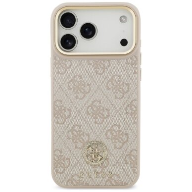 iPhone 17 Pro Max dėklas Guess 4G Strass Logo & Big Strap Metal Buttons MagSafe – rožinis 2 iPhone 17 Pro Max dėklas Guess 4G Strass Logo & Big Strap Metal Buttons MagSafe – rožinis 2