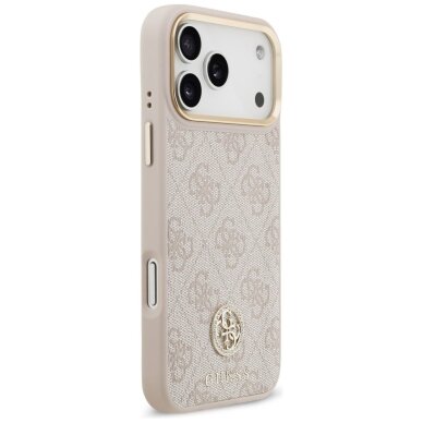 iPhone 17 Pro Max dėklas Guess 4G Strass Logo & Big Strap Metal Buttons MagSafe – rožinis 3 iPhone 17 Pro Max dėklas Guess 4G Strass Logo & Big Strap Metal Buttons MagSafe – rožinis 3