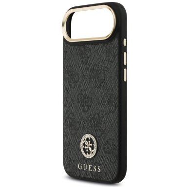 iPhone Air Guess 4G Strass Logo & Big Strap Metal Buttons MagSafe dėklas – juodas 5