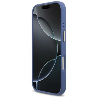 iPhone 17 Guess 4G Strass Logo MagSafe dėklas – mėlynas 4