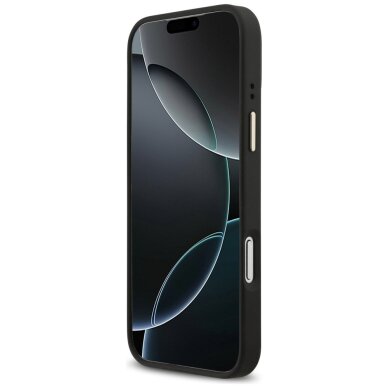 iPhone 17 Pro Max dėklas Guess 4G Strass Logo su MagSafe – juodas 4