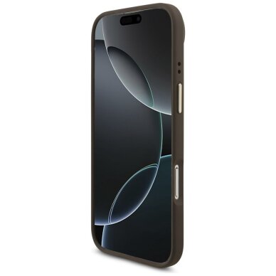 iPhone Air Guess 4G Strass Logo dėklas su MagSafe – rudas 4