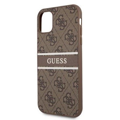 Guess 4G Stripe Dėklas skirtas iPhone 11 / Xr 6.1&quot; - Rudas 5