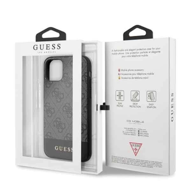 Guess 4G Stripe Collection Dėklas skirtas iPhone 11 6.1&quot; / Xr - Pilkas 6