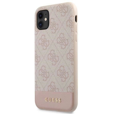 Guess 4G Stripe Collection Dėklas skirtas iPhone 11 / Xr 6.1&quot; - Rožinis 1