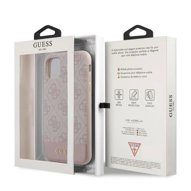 Guess 4G Stripe Collection Dėklas skirtas iPhone 11 / Xr 6.1&quot; - Rožinis 7