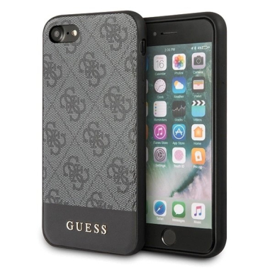 Guess 4G Stripe Collection Dėklas skirtas iPhone 7 / 8 / SE 2020 / SE 2022 - Pilkas