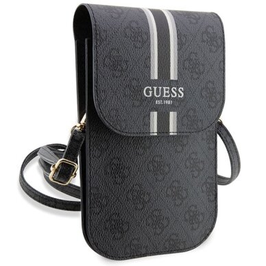 Guess 4G Stripe rankinė – juoda 2