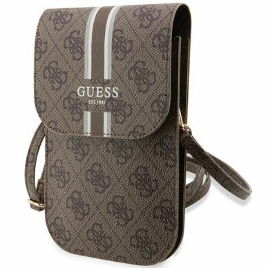Guess 4G Stripe rankinė – ruda Guess 4G Stripe rankinė – ruda