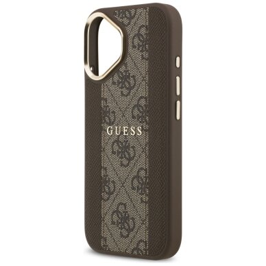 iPhone 17 Guess 4G Stripe MagSafe dėklas – rudas 5 iPhone 17 Guess 4G Stripe MagSafe dėklas – rudas 5