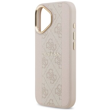 iPhone 17 Guess 4G Stripe MagSafe dėklas – rožinis 5