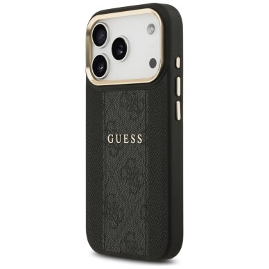 iPhone 17 Pro dėklas Guess 4G Stripe MagSafe – juodas 1