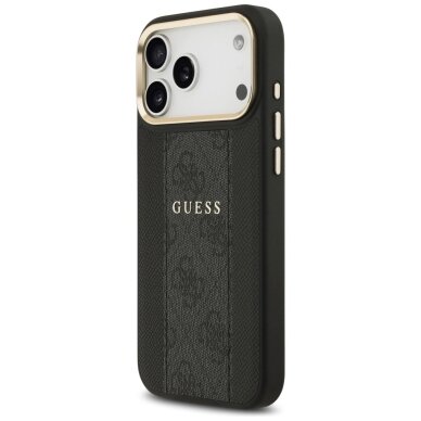 iPhone 17 Pro Max Guess 4G Stripe MagSafe dėklas – juodas 1