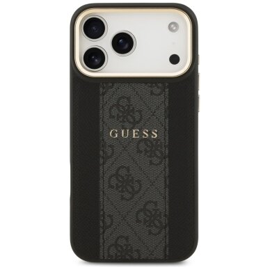 iPhone 17 Pro Max Guess 4G Stripe MagSafe dėklas – juodas 2