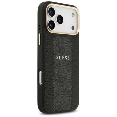 iPhone 17 Pro Max Guess 4G Stripe MagSafe dėklas – juodas 3