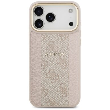 iPhone 17 Pro Max dėklas Guess 4G Stripe, MagSafe – rožinis 2