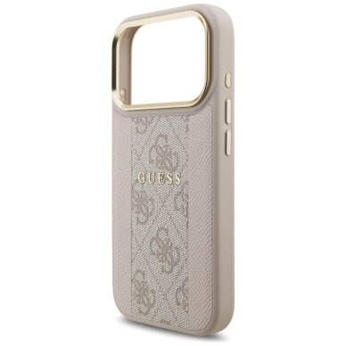 iPhone 17 Pro Guess 4G Stripe MagSafe dėklas – rožinis 5 iPhone 17 Pro Guess 4G Stripe MagSafe dėklas – rožinis 5