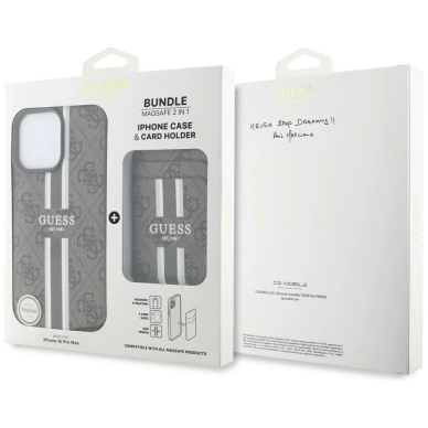 Guess 4G Stripes Dėklas with Magsafe Piniginės tipo skirtas iPhone 16 Pro Max Rudas 5 Guess 4G Stripes Dėklas with Magsafe Piniginės tipo skirtas iPhone 16 Pro Max Rudas 5