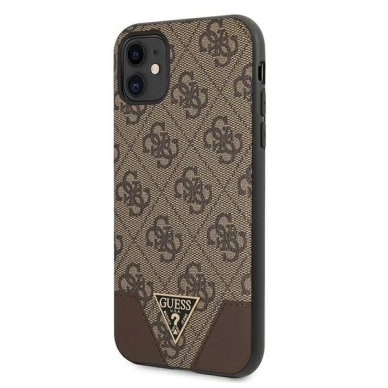 Guess 4G Triangle Collection Dėklas skirtas iPhone 11 6.1" / Xr 6.1" - Rudas 1