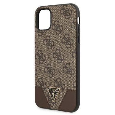 Guess 4G Triangle Collection Dėklas skirtas iPhone 11 6.1&quot; / Xr 6.1&quot; - Rudas 2
