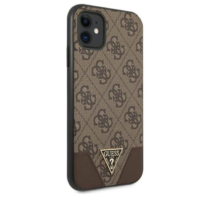 Guess 4G Triangle Collection Dėklas skirtas iPhone 11 6.1&quot; / Xr 6.1&quot; - Rudas 5
