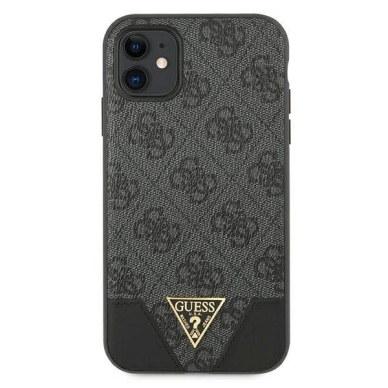 Guess 4G Triangle Collection Dėklas skirtas iPhone 11 6.1&quot; / Xr - Pilkas 4